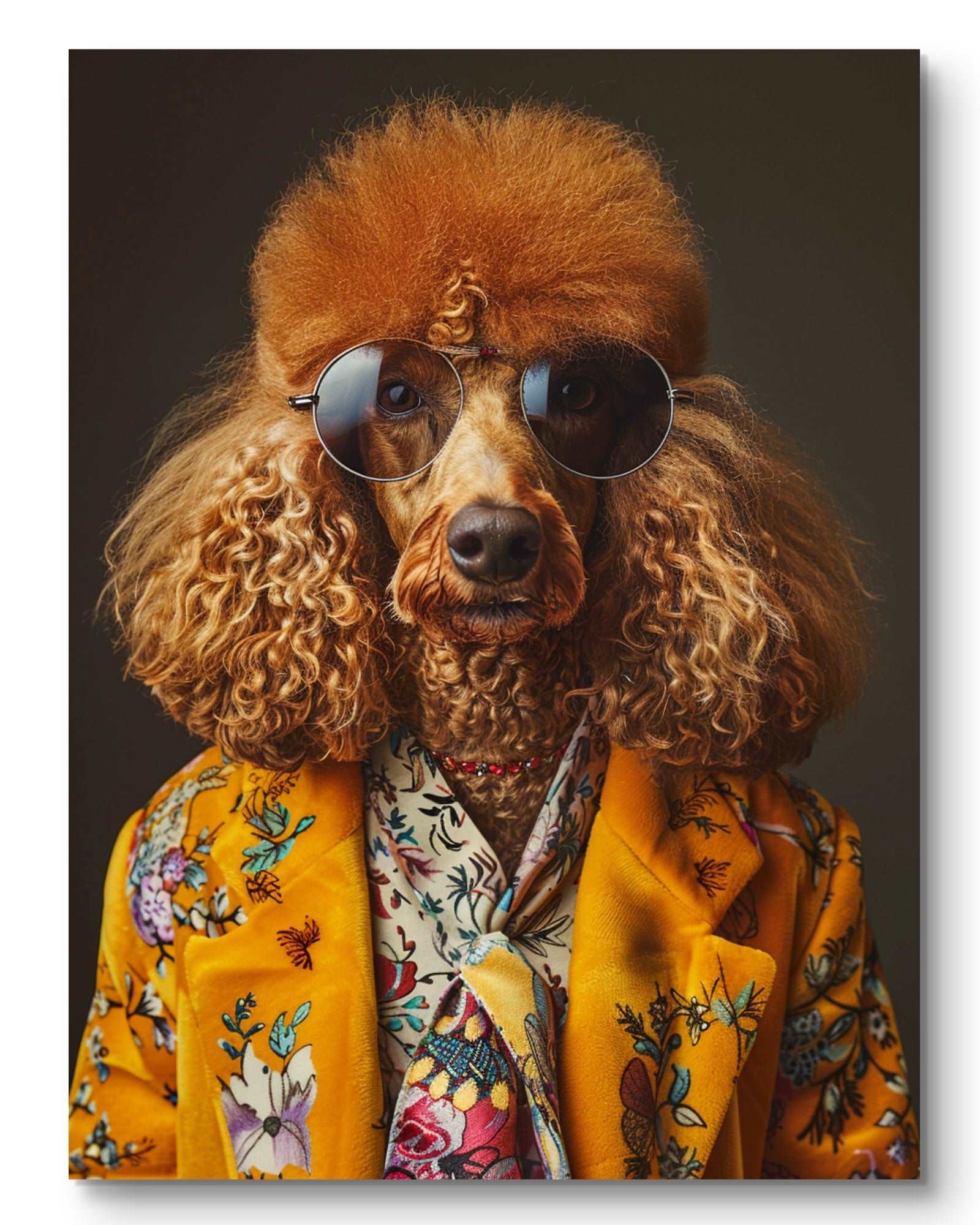 Poodle with sunglasses artloving