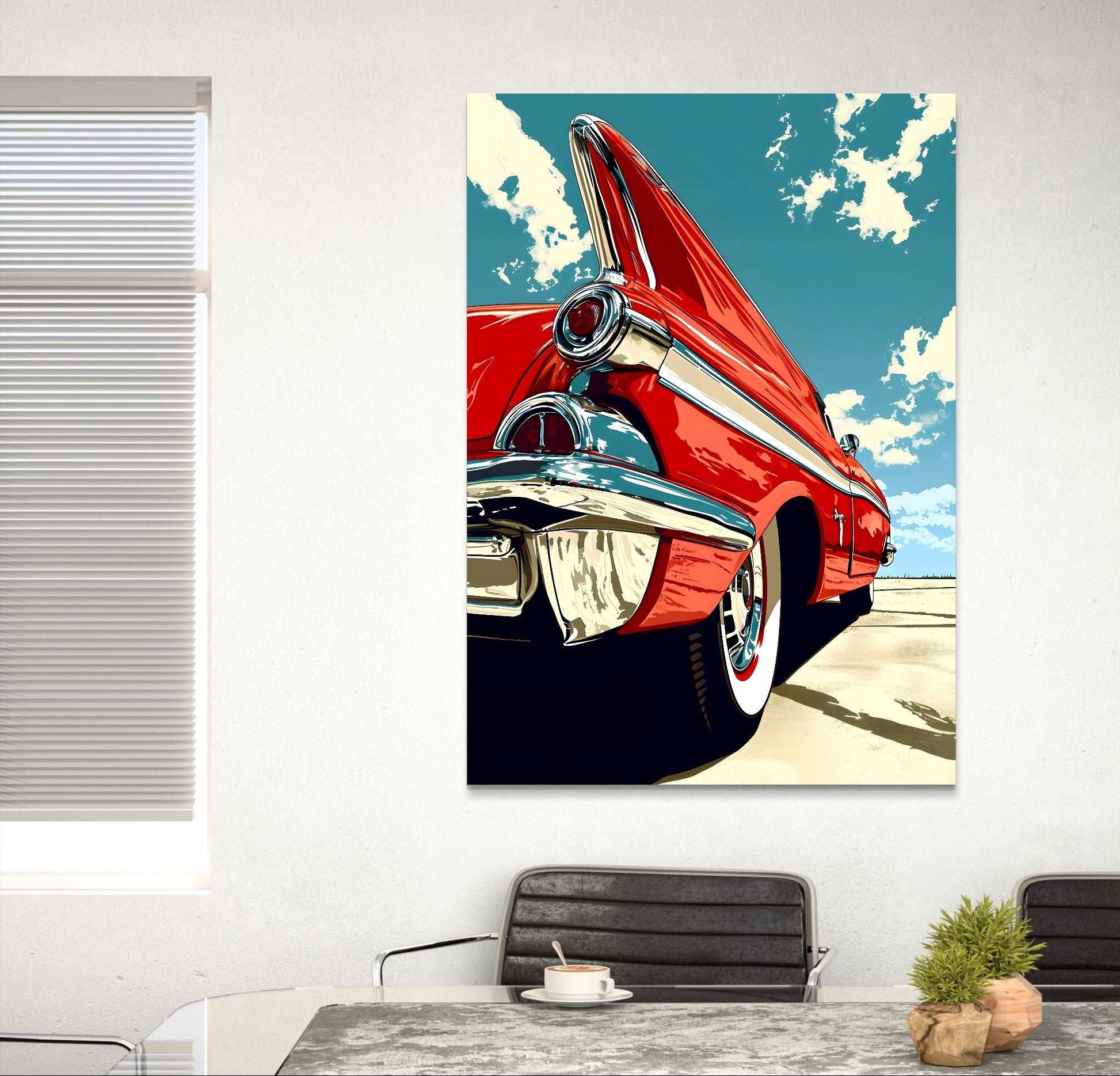 Oldtimer Car Pop Art Stil