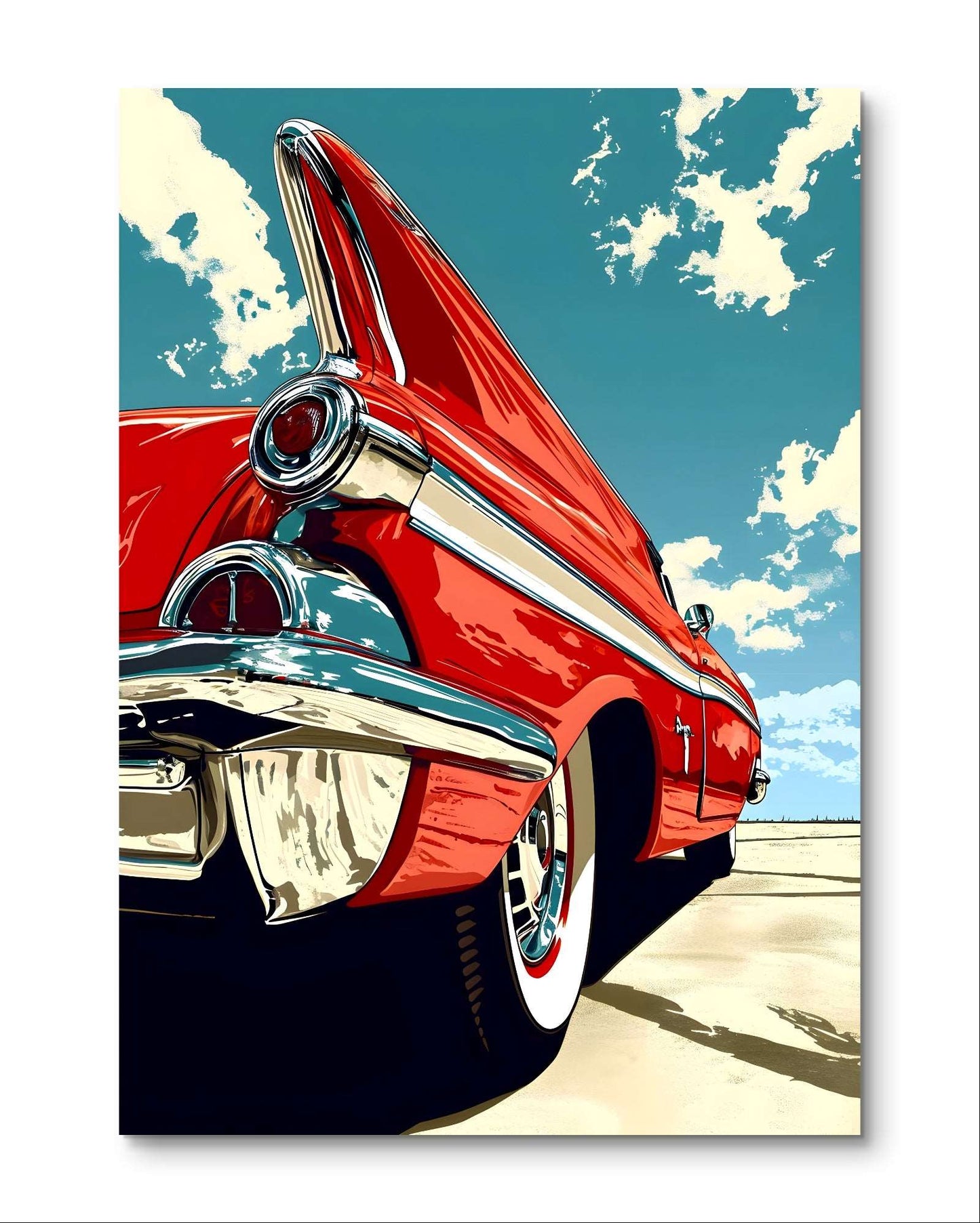 Oldtimer Car Pop Art Stil